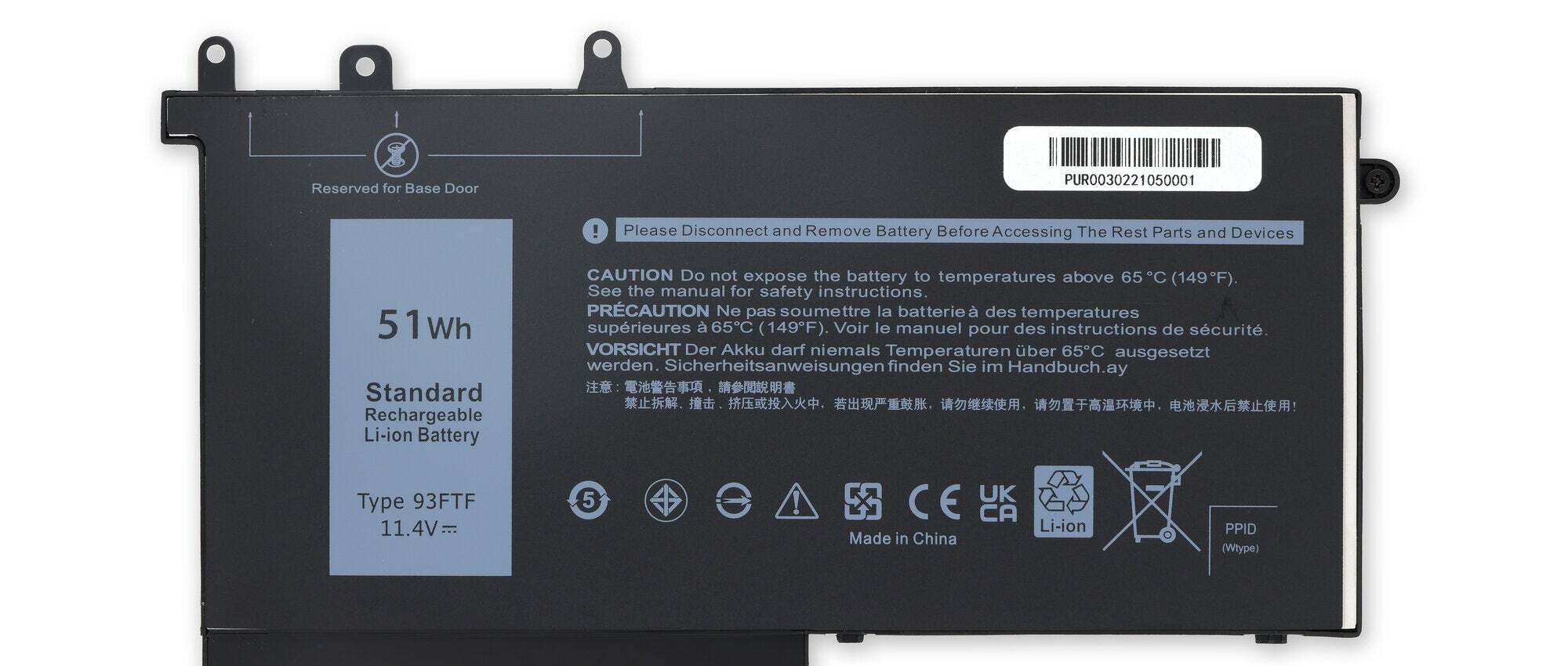 BATTERY DELL 93FTF
